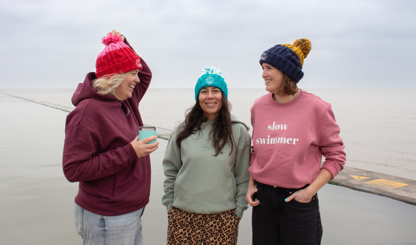 Swim Wild & Free Long Bobble Hat