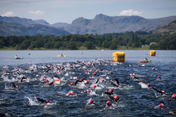 Swimming race in Windermere