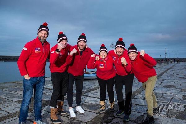 Walruses Extreme swim team after swimming north channel