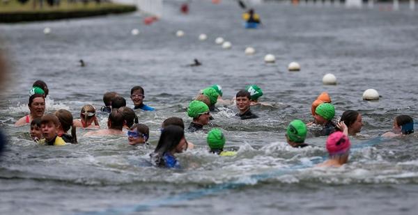 Open water swimming show image