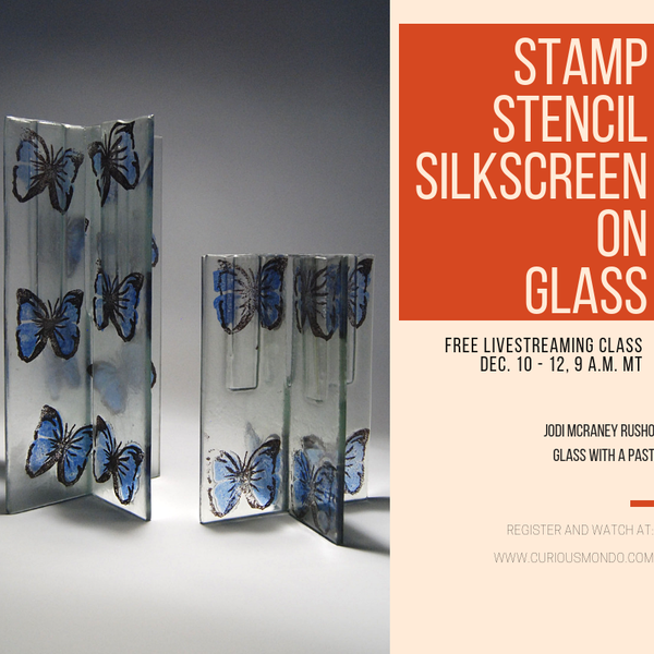 Print, Stamp and Silkscreen on glass