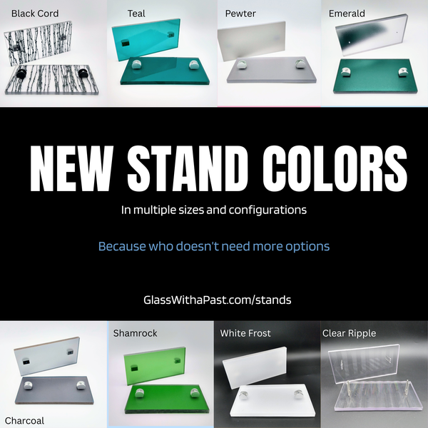 Fused Glass Display Stands New Colors