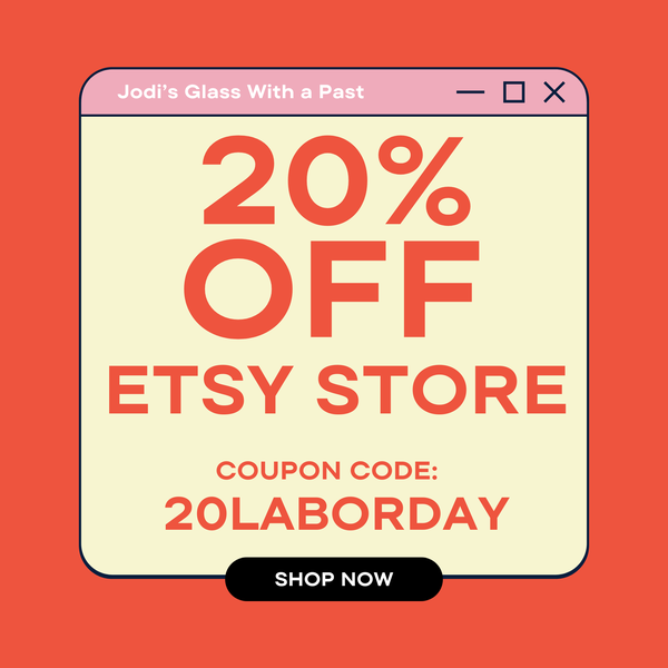 Labor Day Sale 20% off on Jodi's Etsy Store