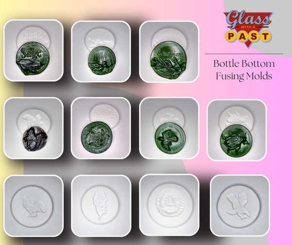 Fusing with Bottle Bottom Molds Tutorial - Enable photos to see all the molds