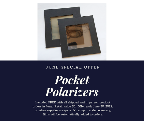 June Special offer - free pocket polarizers