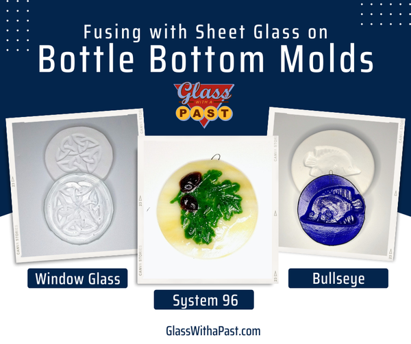 Fusing with Sheet Glass on Bottle Bottom Molds