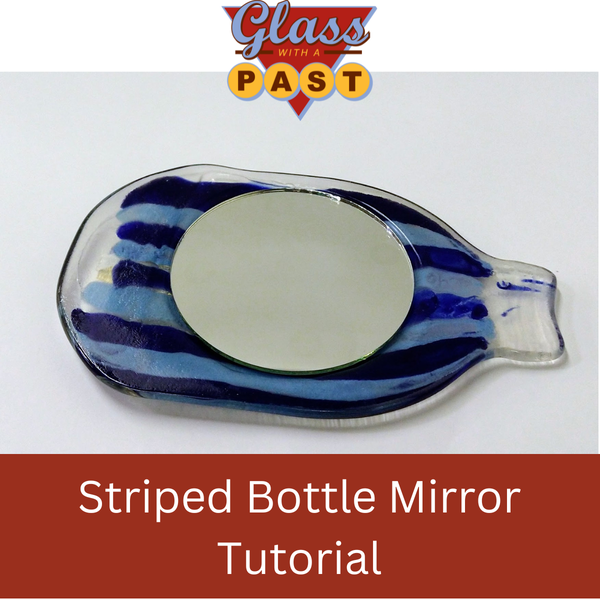 Striped Bottle Hand Mirror