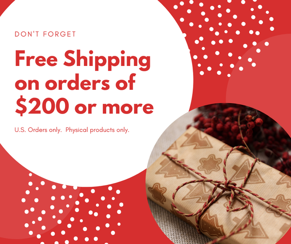 Free Shipping on orders of $200 in the U.S.