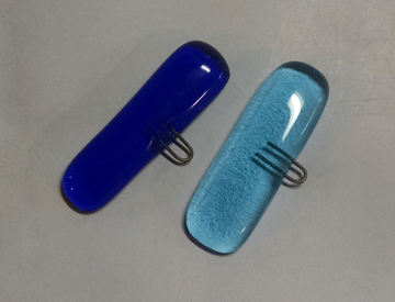 Fused Blue Glass Toggles
