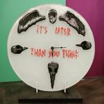 Glass Art Symposium Skull Clock