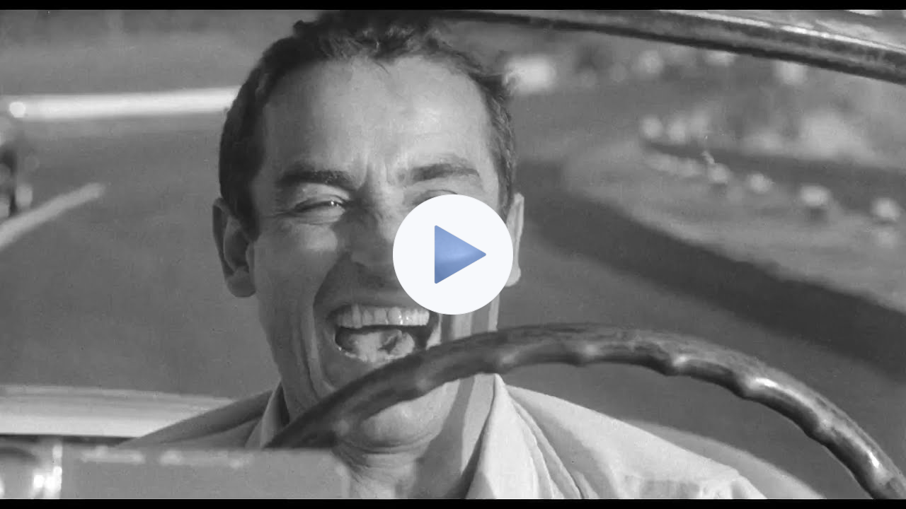 Vittorio Gassman & Lancia Aurelia Convertibile al massimo