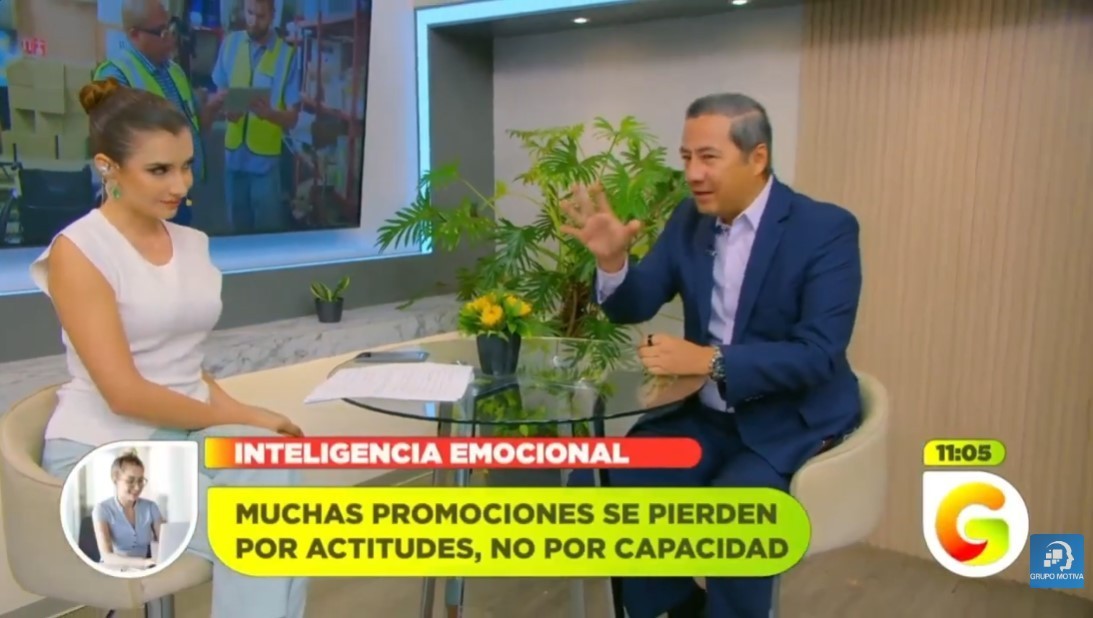 Dr. Eduardo Gómez Aguilar en una entrevista de televisión sobre inteligencia emocional