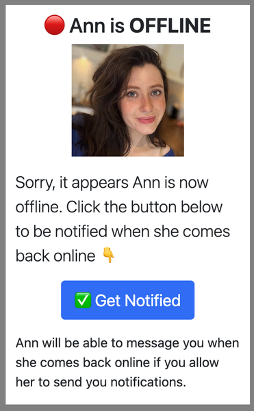 Landing page example