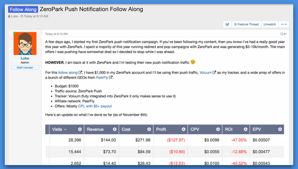 follow along on affLIFT