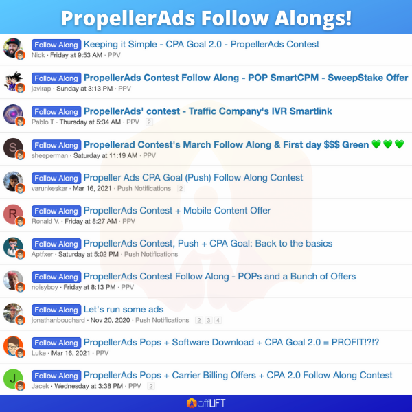 PropellerAds Follow Alongs