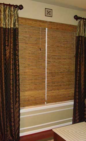 Wicker blinds can be great for making an exhaust system
