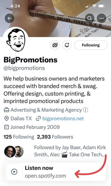 Big Promotions on Twitter