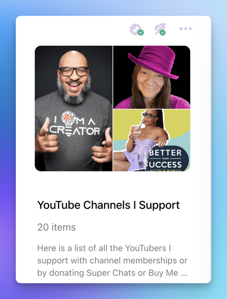 YouTube Channels I Support
