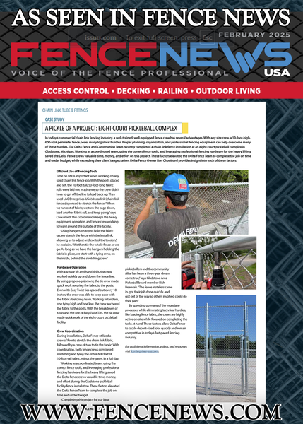 Fence News - Delta Fence Pickleball