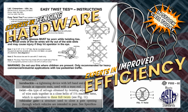 Easy Twist Fence Ties