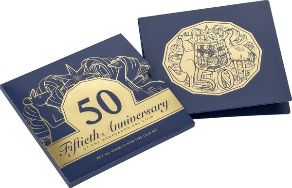 2019 50th Anniversary of the 50 Cent Coin Five Coin Uncirculated Set