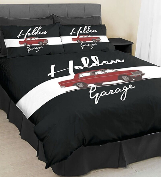 Holden Garage Design Double Size Quilt Cover Set With Pillowcases Doona Duvet Bedding