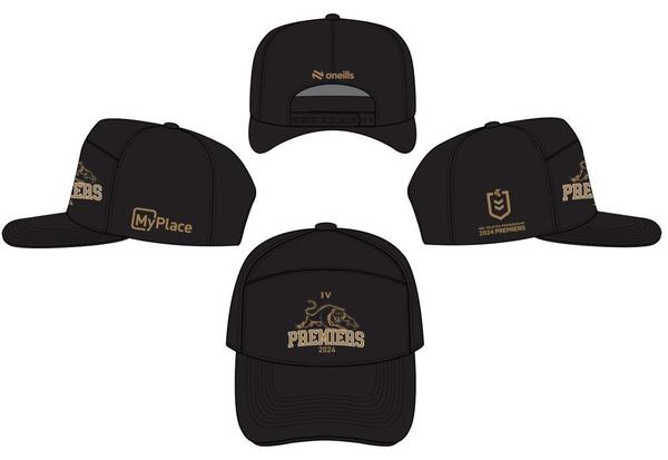 PRE ORDER - Penrith Panthers 2024 NRL Premiers 4-In-A Row O'Neills Mens Adult Baseball Hat Cap (FULL PRICE $39.99)