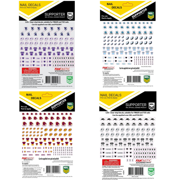 NRL Nail Art Decals