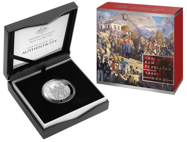 2019 $5 1oz The Rum Rebellion Silver Proof Coin 