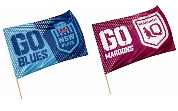 NRL State of Origin  Game Day Supporter Flag On Stick
