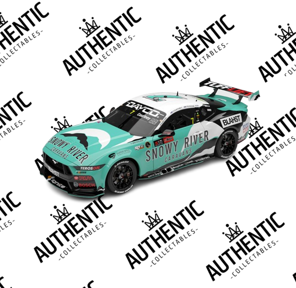 PRE ORDER $50 DEPOSIT - 2025 Bathurst 1000 #7 James Courtney / Jack Perkins Snowy River Racing Ford Mustang GT 1:18 Scale Die-cast Model Car (FULL PRICE - $299.00*)