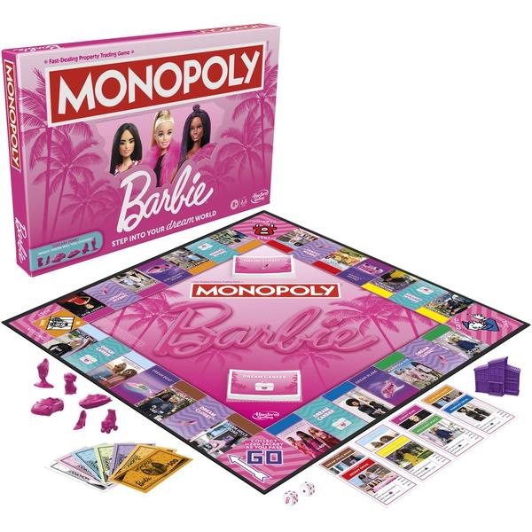 Monopoly Barbie Edition Fast Paced Property Trading Board Game Ages 8+