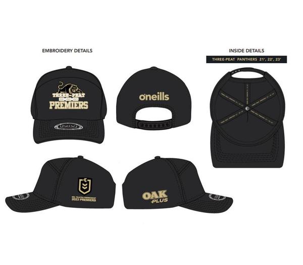 Penrith Panthers 2023 NRL Three-Peat Premiers O'Neills Adult Cap Hat