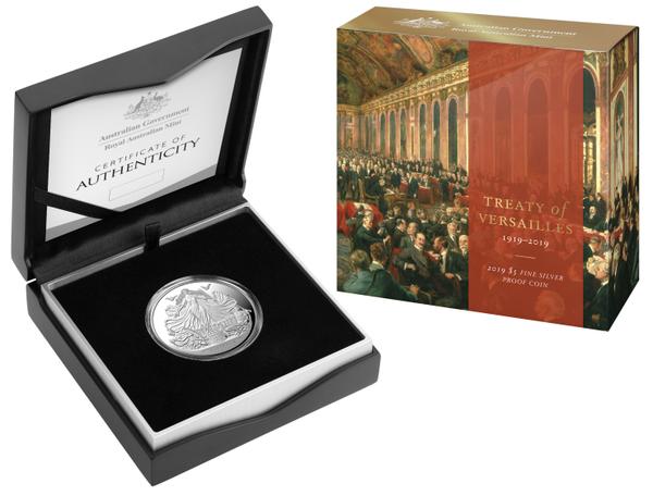 2019 $5 Centenary of the Treaty of Versailles Silver Proof Coin