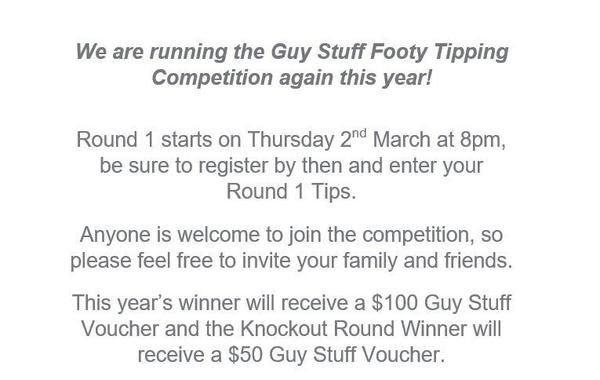 Guy Stuff Tipping Comp
