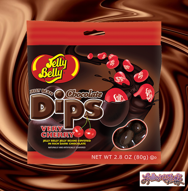 80g Packets Jelly Belly Chocolate Dips Very Cherry Jelly Beans