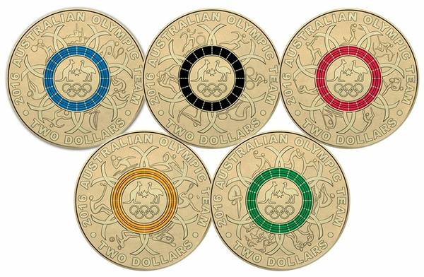 2016 Set of 5 Olympic Games Coins
