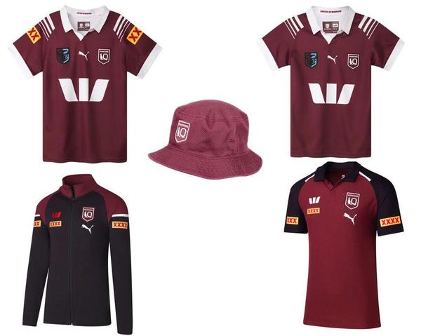 Queensland QLD Maroons State of Origin Clothing/Apparel  Adult/Youth Jerseys - Jacket - Polo Shirt - Bucket Hat 