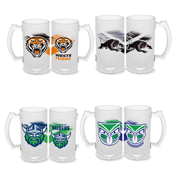 NRL Frosted Stein Glass