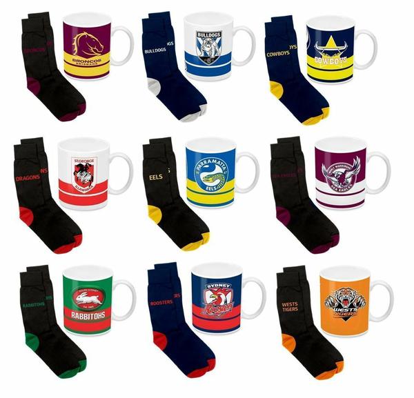 NRL Team Mug & Sock Gift Pack