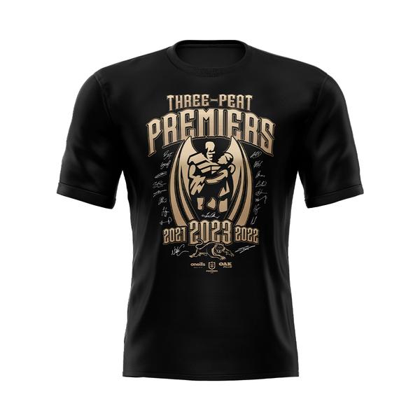 Penrith Panthers 2023 NRL Three-Peat Premiers O'Neills Kids Youth Trophy T-Shirt Tee Shirt