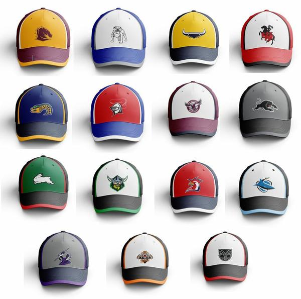 NRL 2019 Team Coloured Logo Baseball Caps