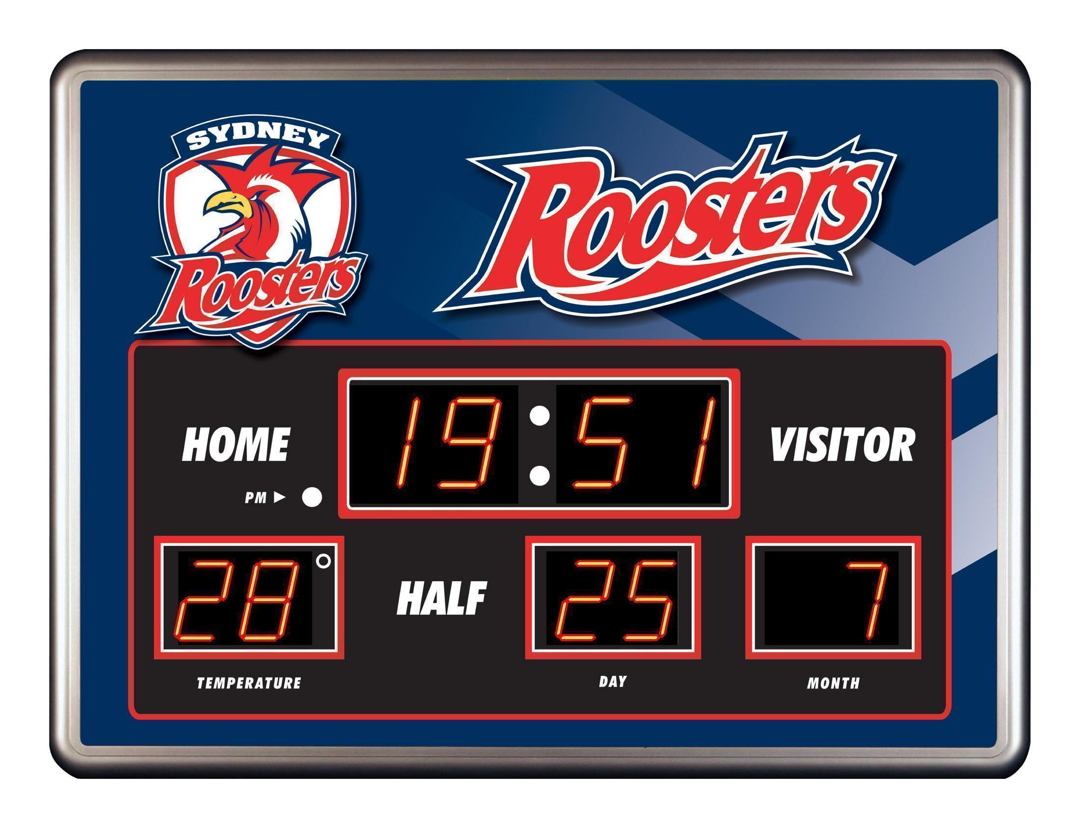 Sydney Roosters Scoreboard Clock 