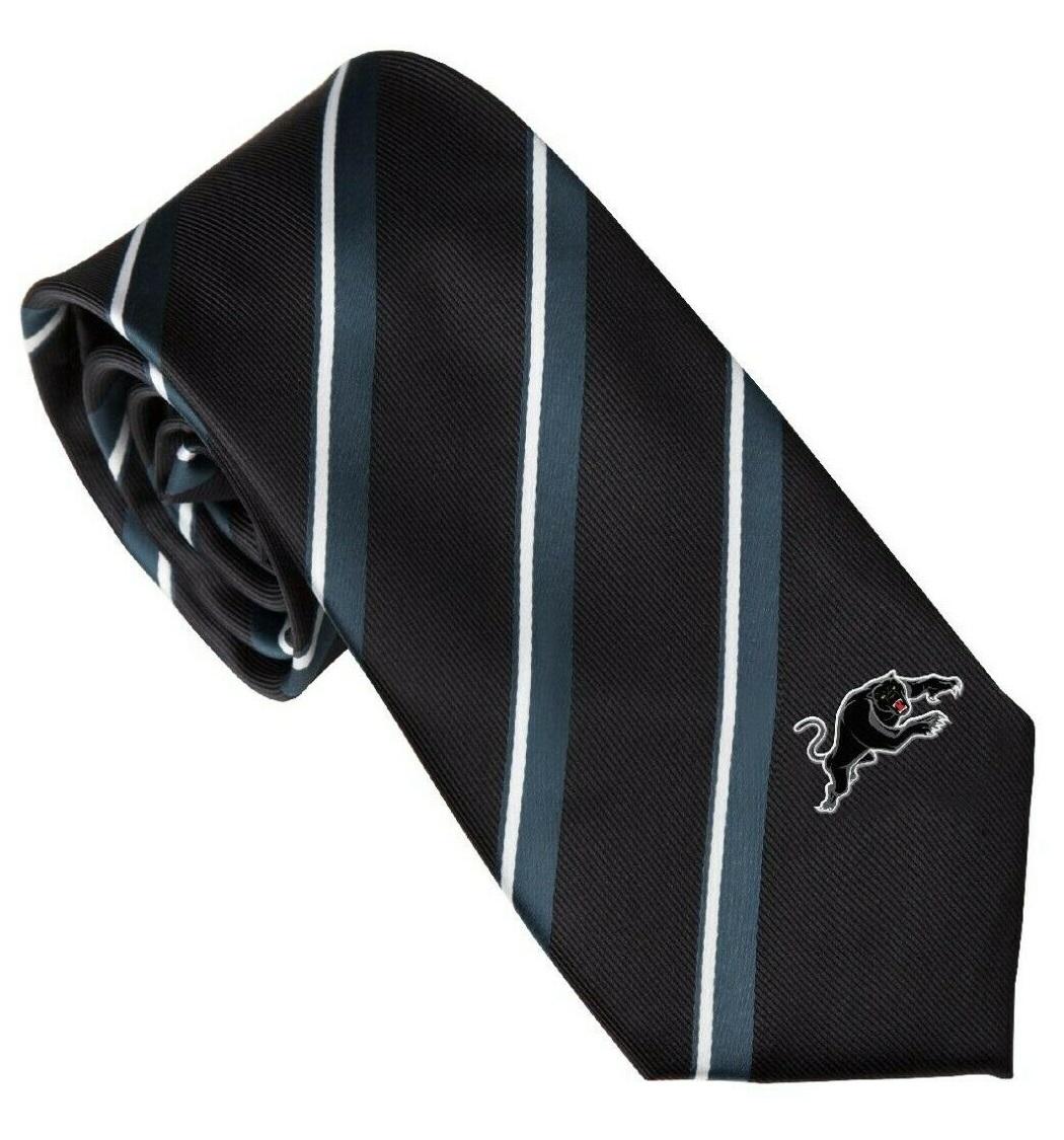 Penrith Panthers NRL Team Logo Colour Stripe Mens Dress Neck Tie