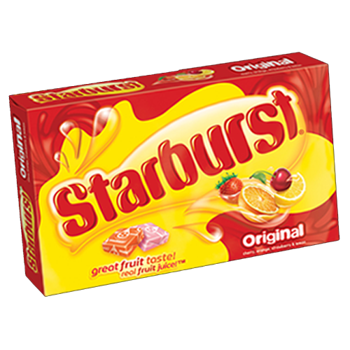 99g Boxes of Starburst Original Fruit Chews! real Fruit Juice!