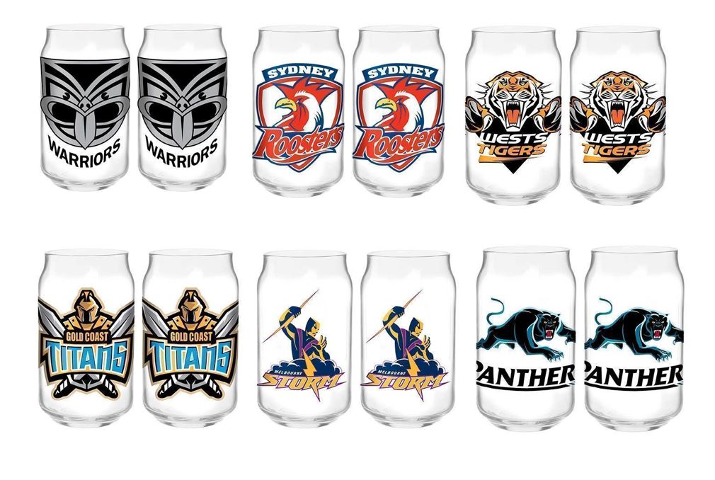 NRL Can Shaped Glasses 
