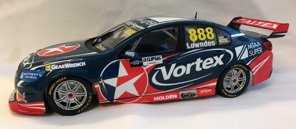 Craig Lowndes Record Breaker 251 Round Starts Championship Series Team Vortex Holden Commodore 2016 888 Racing V8 Supercar 1:18 Scale Die Cast Model Car