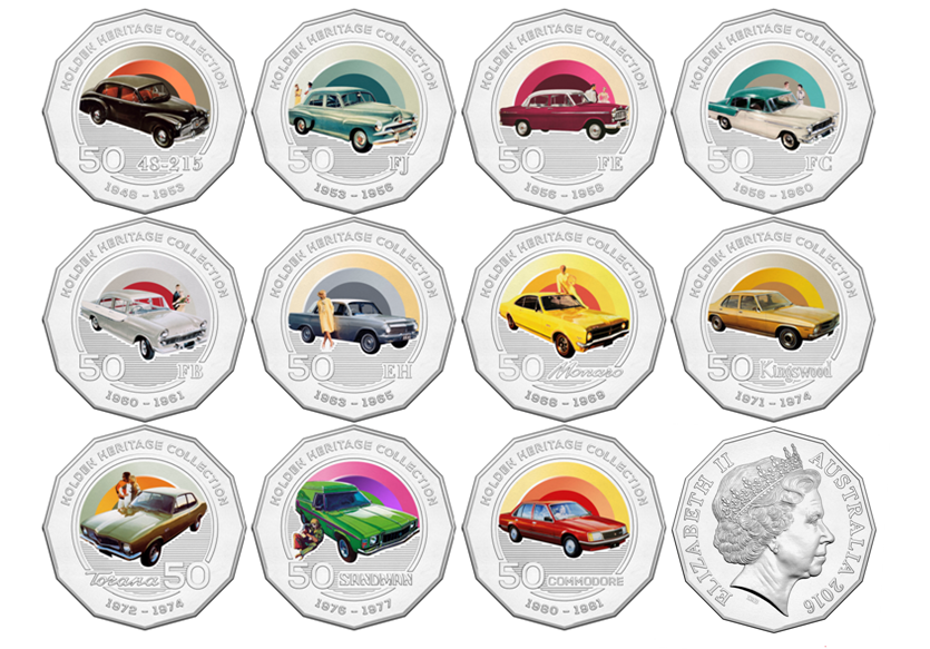 Holden Heritage Collection Set of 11 Coins