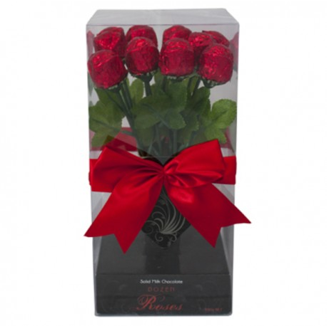 Dozen Boxed Chocolate Roses 84g