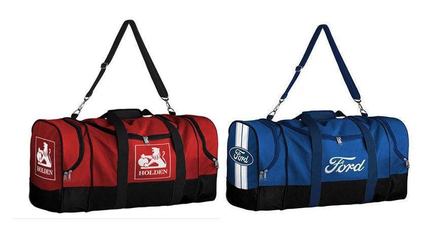 Holden & Ford Multiple Pocket Sports Carry Large Gym Shoulder Duffle Travel Bag